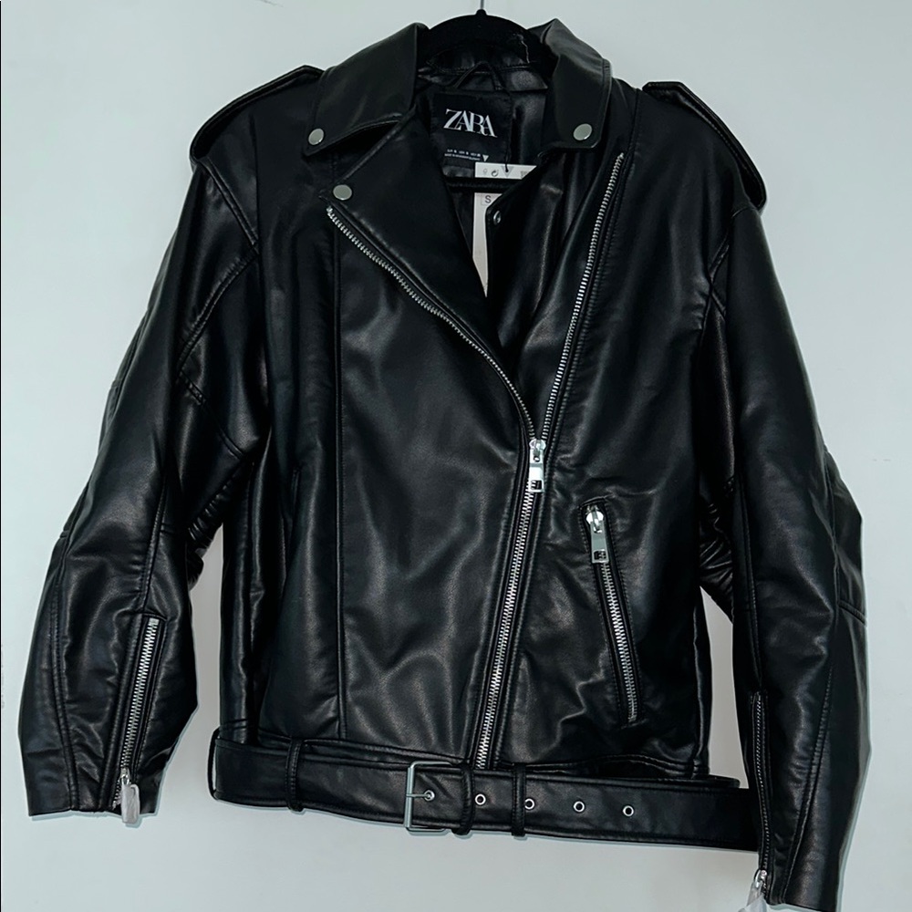 Zara Black Leather Jacket